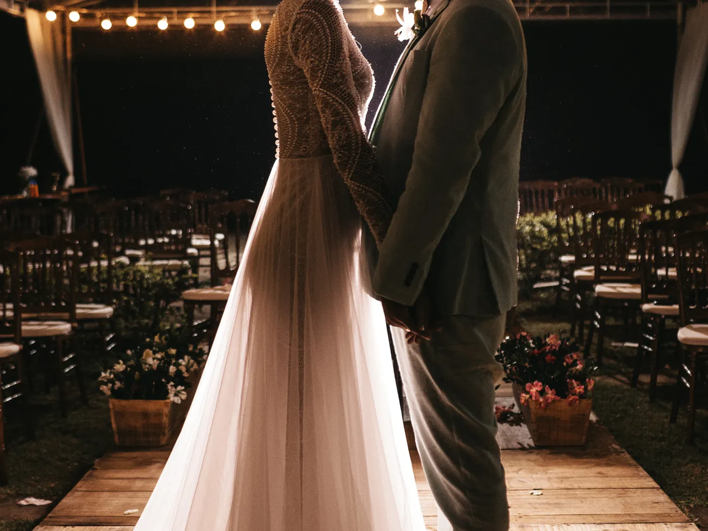 The reception begins